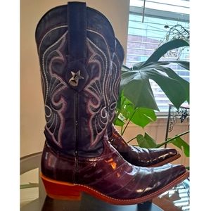 Purple Eel Skin Boots